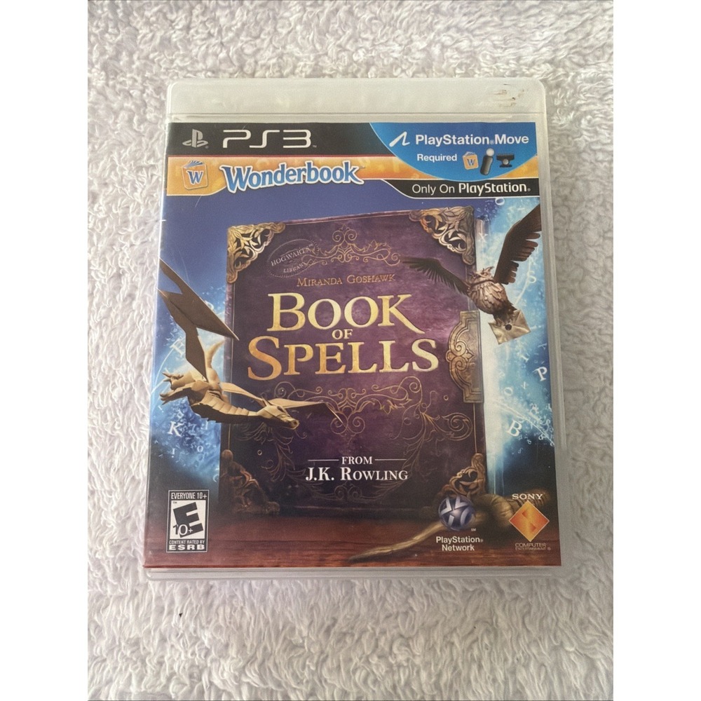 Wonderbook Book of Spells Sony Playstation 3 PS3 JK Rowling Harry Potter Hogwart